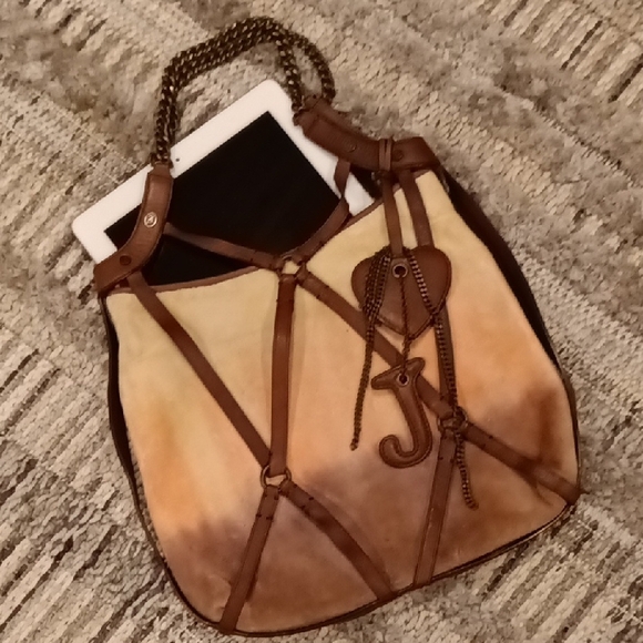 Rare! Y2K Juicy Couture Vintage Velour And Leather Bag - Picture 2 of 13